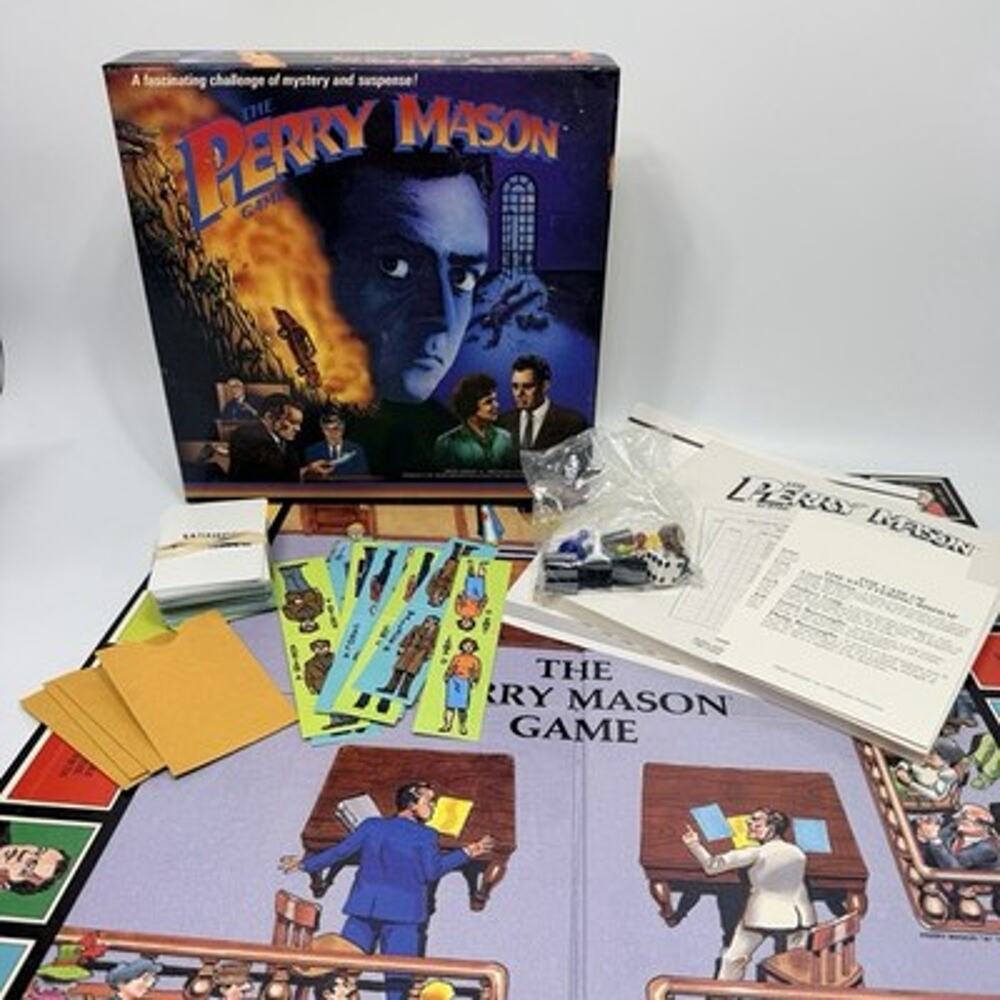Vintage 1987 TSR Board Game 'The Perry Mason Game' Complete 100% Mystery Law